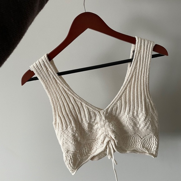 ASOS Rouched Crotchet Top - Picture 2 of 4